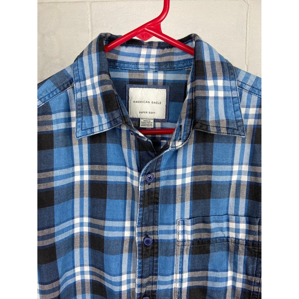 American‎ Eagle Super Soft Plaid Everyday Button Up Long Sleeve Shirt XS